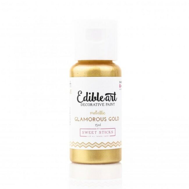 EDIBLE ART PAINT - METALLIC GLAMOROUS GOLD 15ML