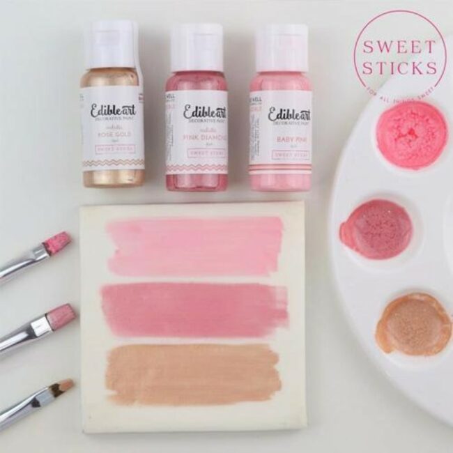 EDIBLE ART PAINT - METALLIC ROSE GOLD 15ML - Image 3