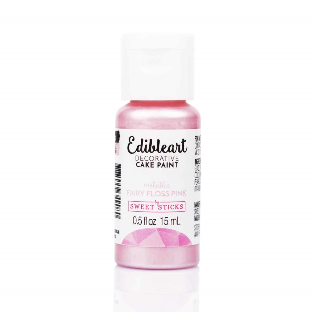 EDIBLE ART PAINT - METALLIC FAIRY FLOSS PINK 15ML