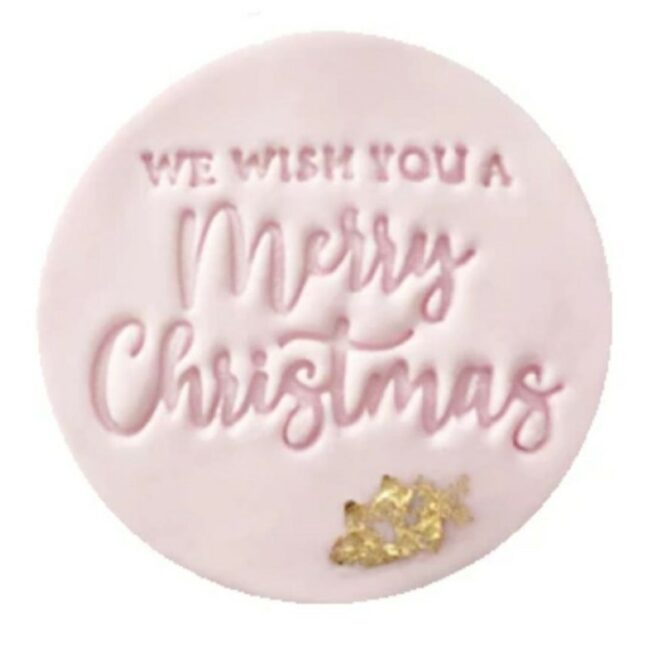 WE WISH YOU A MERRY CHRISTMAS EMBOSSER STAMP