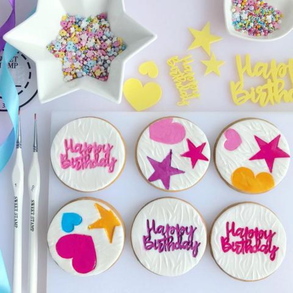 HAPPY BIRTHDAY STENCIL 6PCS - Pergamos