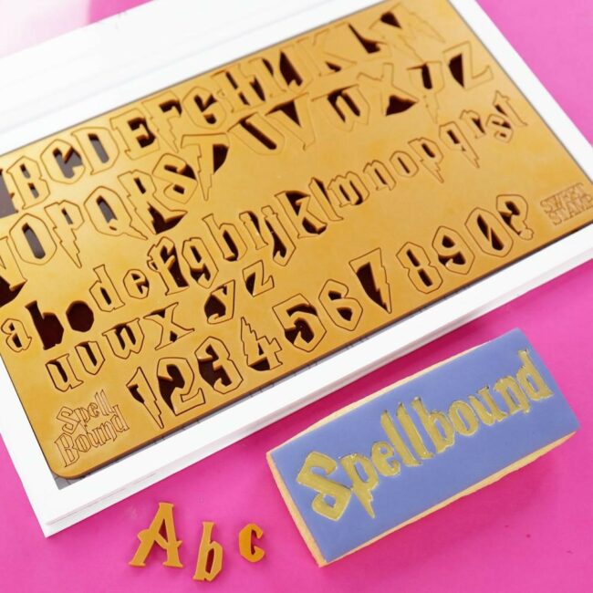 LARGE/MEDIUM SPELLBOUND STAMP SET UPPERCASE, LOWERCASE & NUMBERS