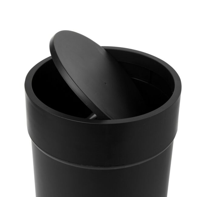 TOUCH WASTE CAN WITH LID BLACK 6L 19X19X30CM - Image 3