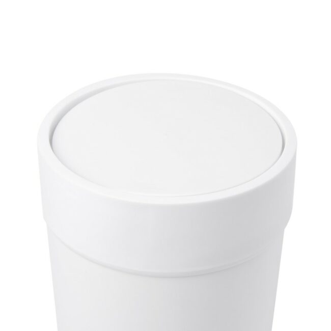 TOUCH WASTE CAN WITH LID WHITE 6L - 19X19X30CM - Image 4