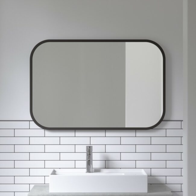 HUB MIRROR RECTANGLE BLACK 61X91X3.8CM - Image 3