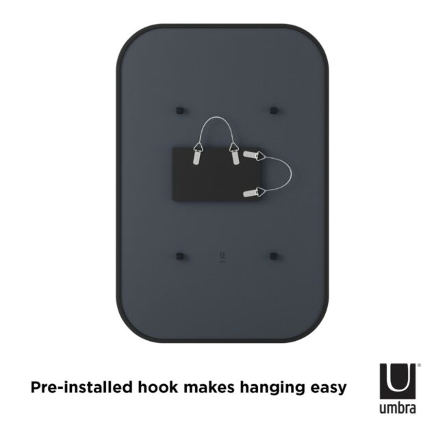HUB MIRROR RECTANGLE BLACK 61X91X3.8CM - Image 4