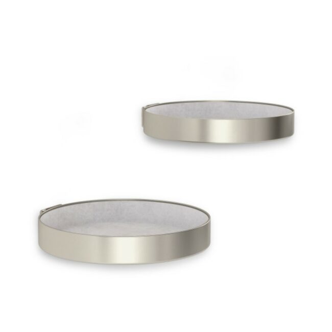 SET OF 2 PERCH SHELF NICKEL 16X16X2CM - Image 4