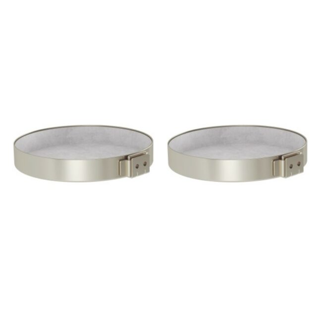 SET OF 2 PERCH SHELF NICKEL 16X16X2CM - Image 7