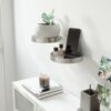 SET OF 2 PERCH SHELF NICKEL 16X16X2CM - Image 2