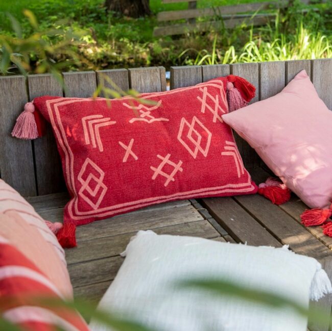 CUSHION COVER ZOLA AURORA RED 40X60CM - Image 2
