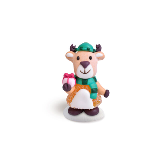 CHRISTMAS JELLY & SUGAR FIGURE REINDEER (ASS.2 DESIGNS) 6CM - Image 3