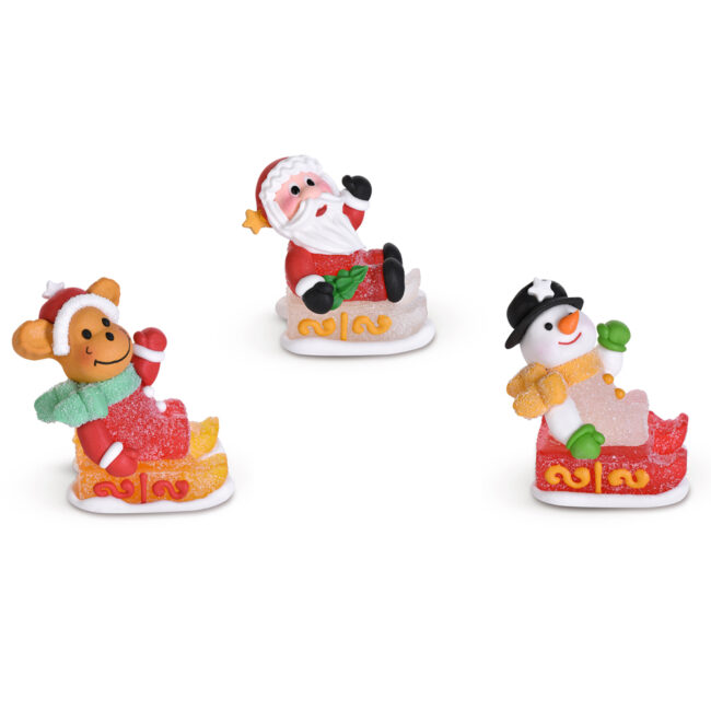 CHRISTMAS JELLY & SUGAR FIGURE ASSORTED 5CM