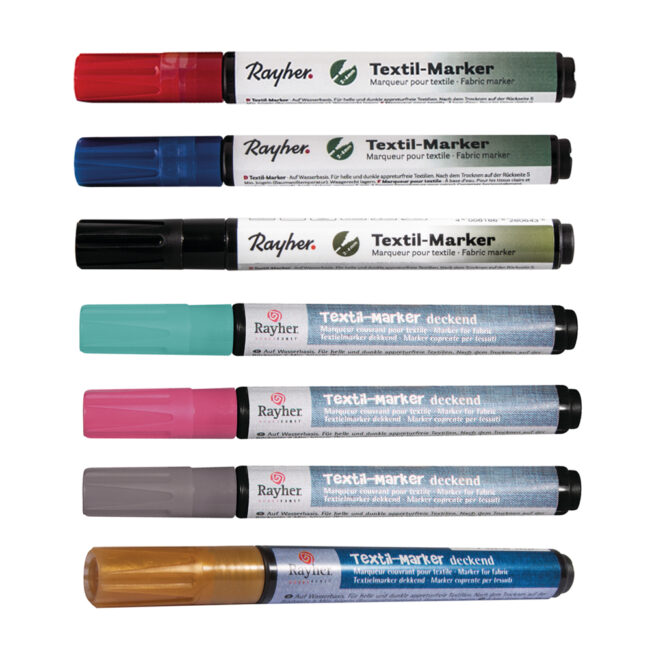 FABRIC MARKER WITH VALVE OPAQUE ROUND TIP 2-4MM