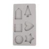 SILICONE MOULD DECORATIVE SHAPES 6 SHAPES 14.5X26X1CM