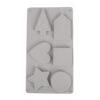 SILICONE MOULD DECORATIVE SHAPES 6 SHAPES 14.5X26X1CM - Image 4