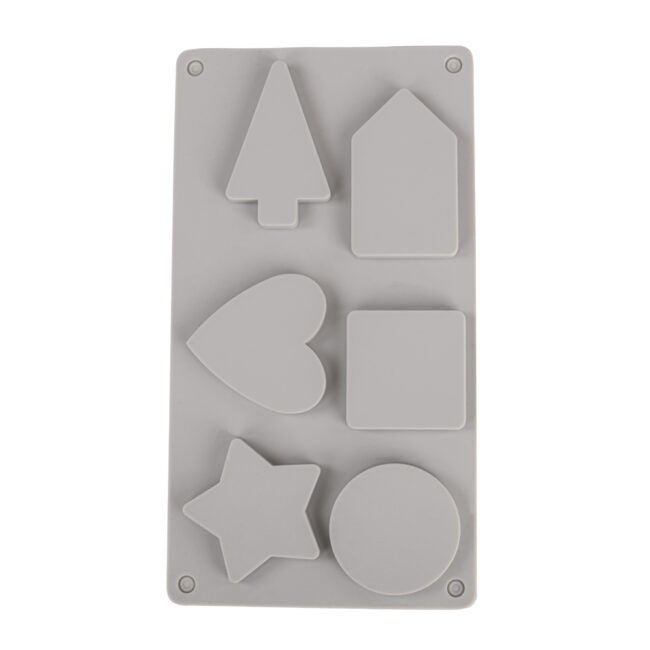 SILICONE MOULD DECORATIVE SHAPES 6 SHAPES 14.5X26X1CM - Image 4