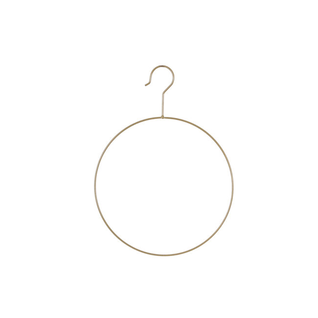 RING WITH HOOK METAL GOLD 28X38CM