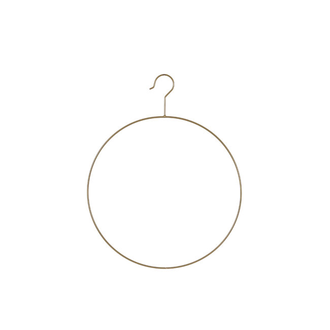 RING WITH HOOK METAL GOLD 38X48CM