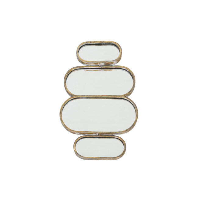 MIRROR METAL ANTIQUE GOLD 37.5X3X58.5CM