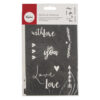 SCREEN PRINTING STENCIL WITH LOVE A5 (1 STENCIL & 1 SQUEEGEE SCRAPER) - Image 2