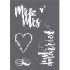 SCREEN PRINTING STENCIL WEDDING A4 (1 STENCIL & 1 SQUEEGEE SCRAPER)