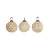 BAUBLE GLASS GOLD ASSORTED 7.75CM