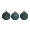 BAUBLE GLASS BLUE ASSORTED 10CM