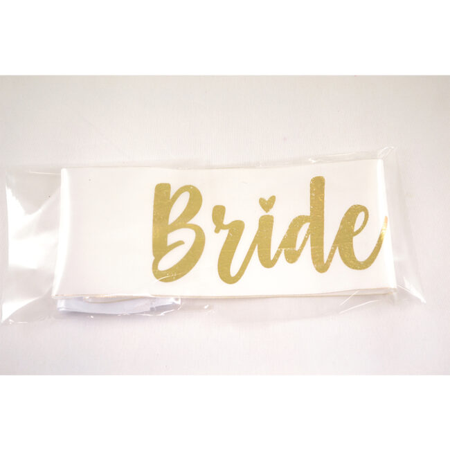 TEAM BRIDE SATIN RIBBON DOUBLE FACE WHITE 10X1,54CM - Image 5