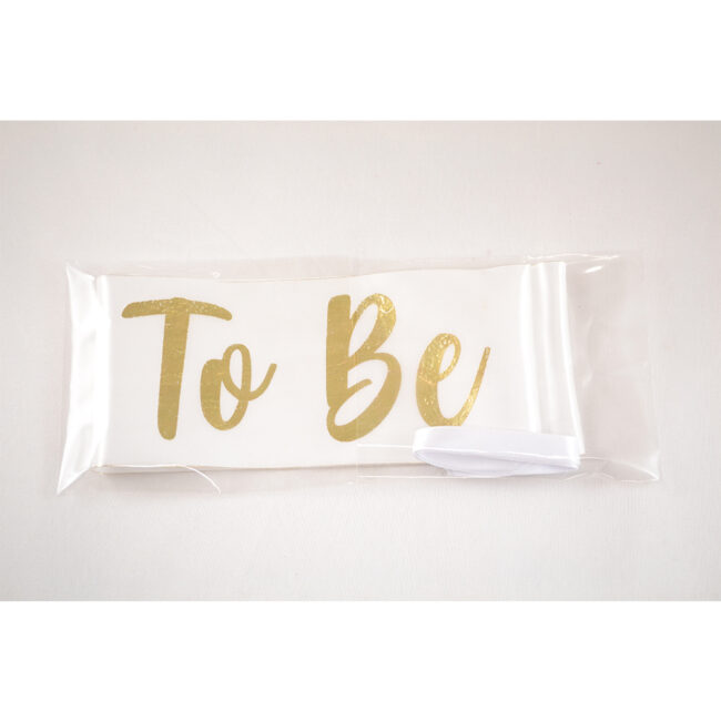 BRIDE TO BE SATIN RIBBON DOUBLE FACE WHITE 1.54X10CM - Image 3