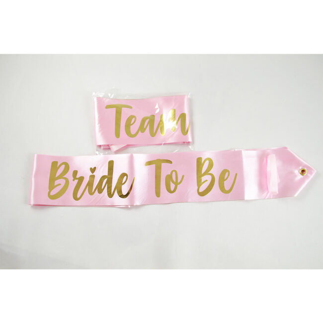 BRIDE TO BE SATIN RIBBON DOUBLE FACE PINK 10X1,54CM - Image 3