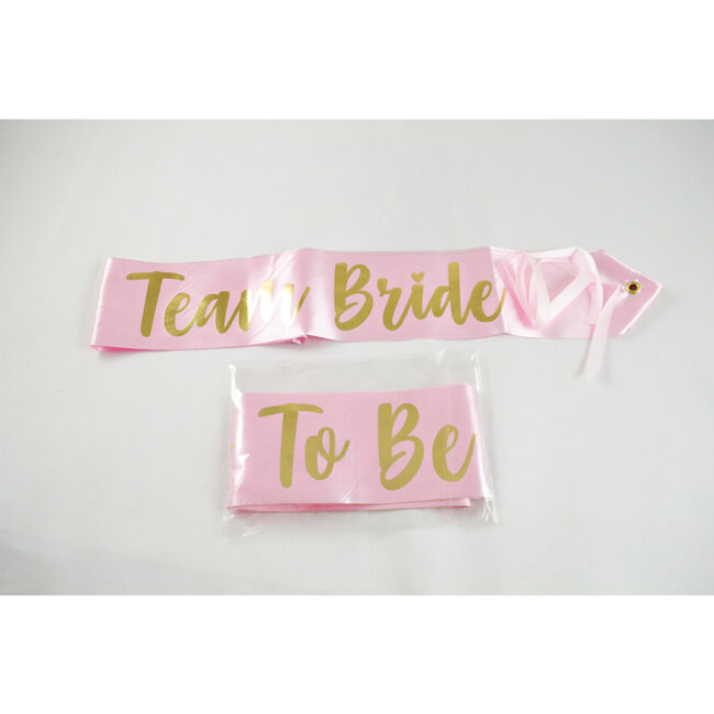 TEAM BRIDE SATIN RIBBON DOUBLE FACE PINK 10X1,54CM - Image 3