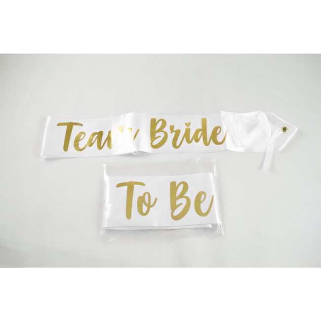 TEAM BRIDE SATIN RIBBON DOUBLE FACE WHITE 10X1,54CM - Image 3