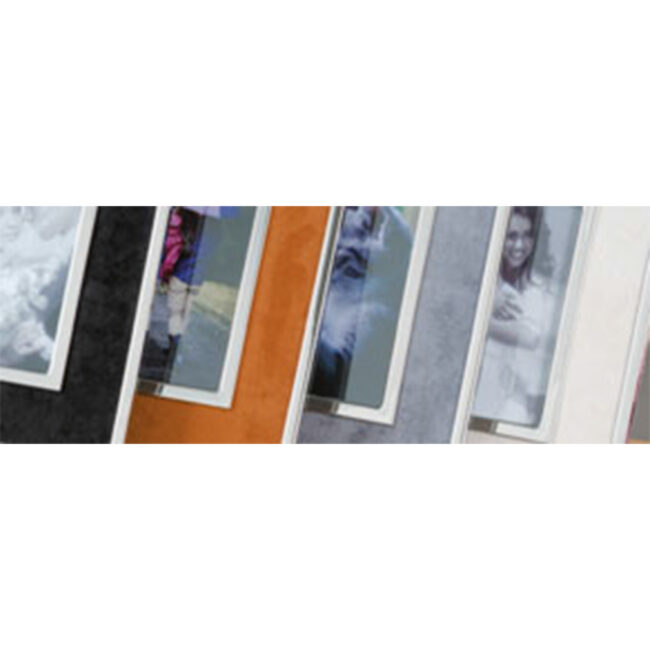 PHOTOFRAME STEEL & VELVET ASSORTED 20X25CM - Image 2