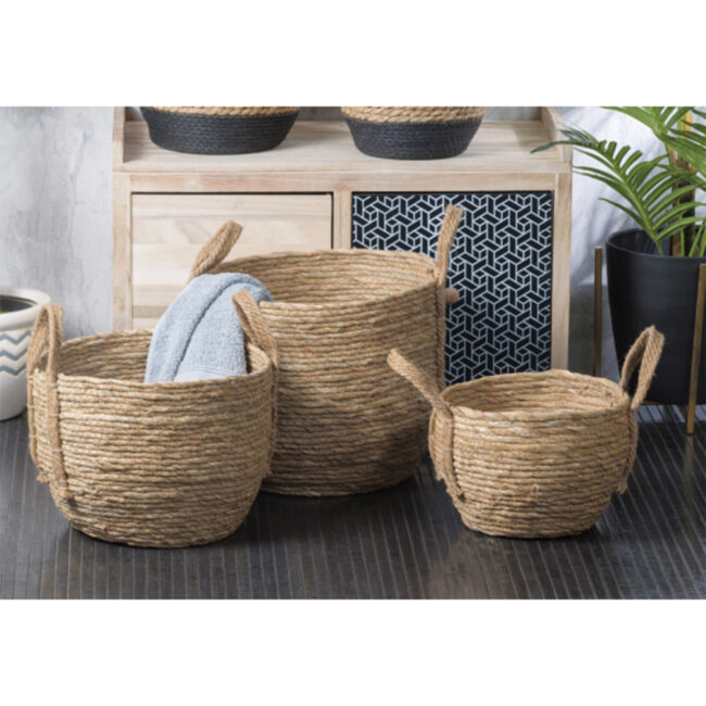 SET 3 ROUND BOXES GRIZ ASSORTED 24X18CM & 29X23CM & 32X28CM