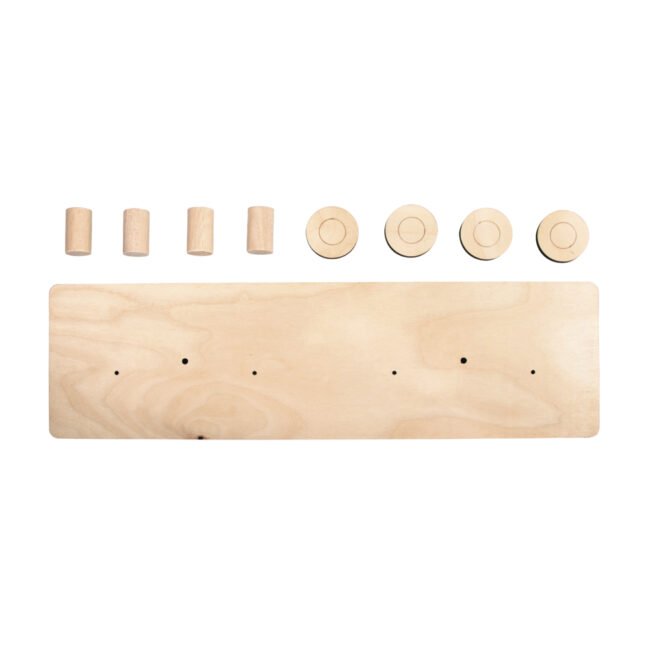 WOODEN COAT RACK NATURAL 42X12X4.5CM - Image 3