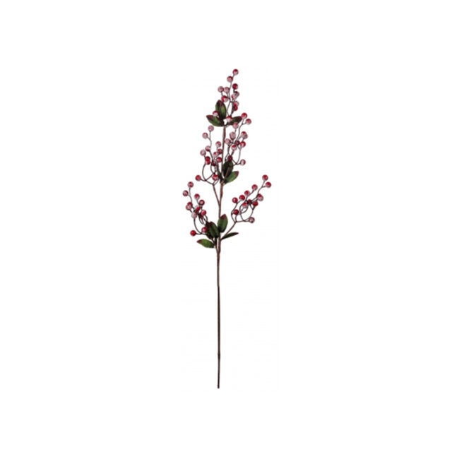 CHRISTMAS DECOR BRANCH RED BERRIES ASSORTED 70.5CM - Image 3