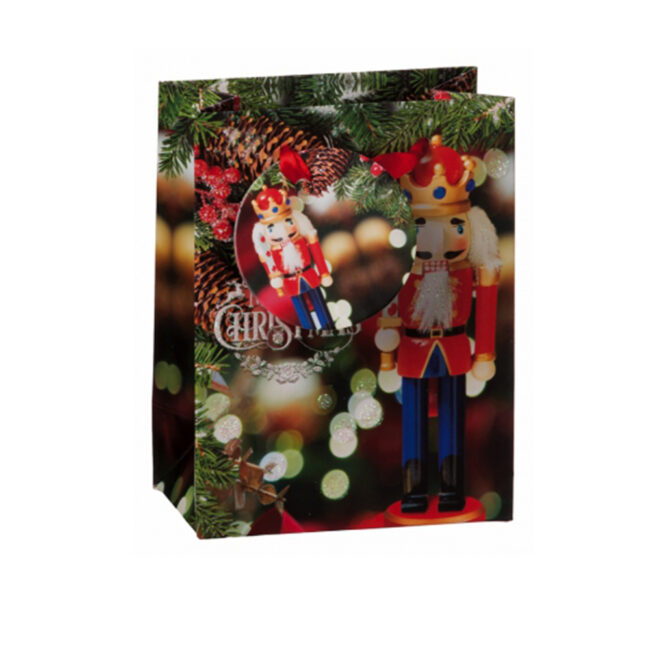 CHRISTMAS PAPER BAG ASSORTED 11.5X6.5XH15CM