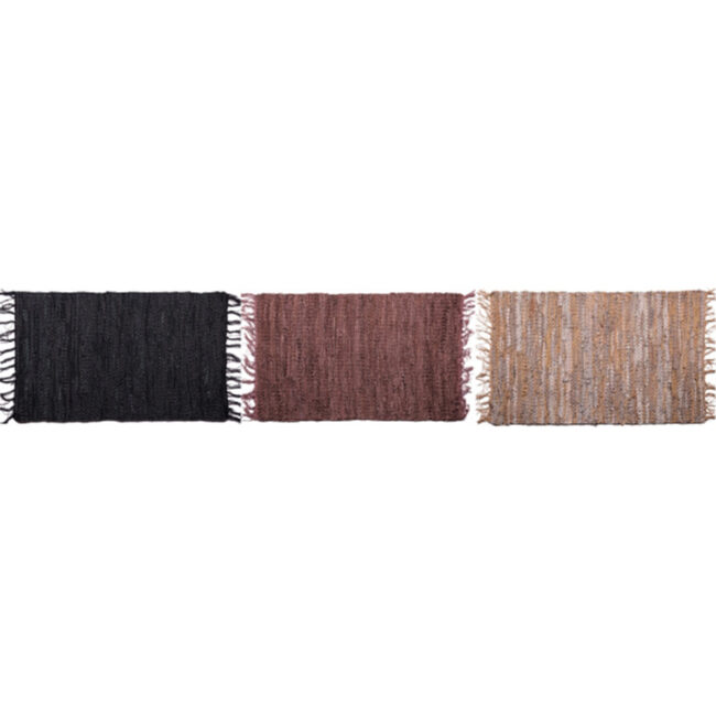 LEATHER CARPET ADIAKE ASSORTED 55X140CM