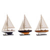 WOODEN SAILBOAT ASSORTED 25X6X36.5CM