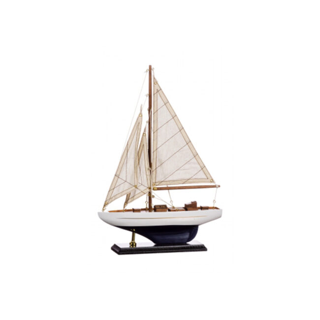 WOODEN SAILBOAT ASSORTED 25X6X36.5CM - Image 3