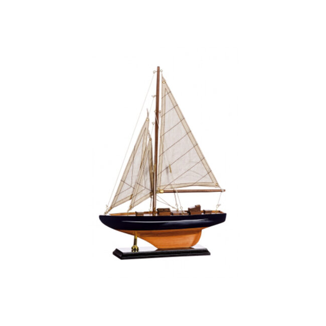 WOODEN SAILBOAT ASSORTED 25X6X36.5CM - Image 4