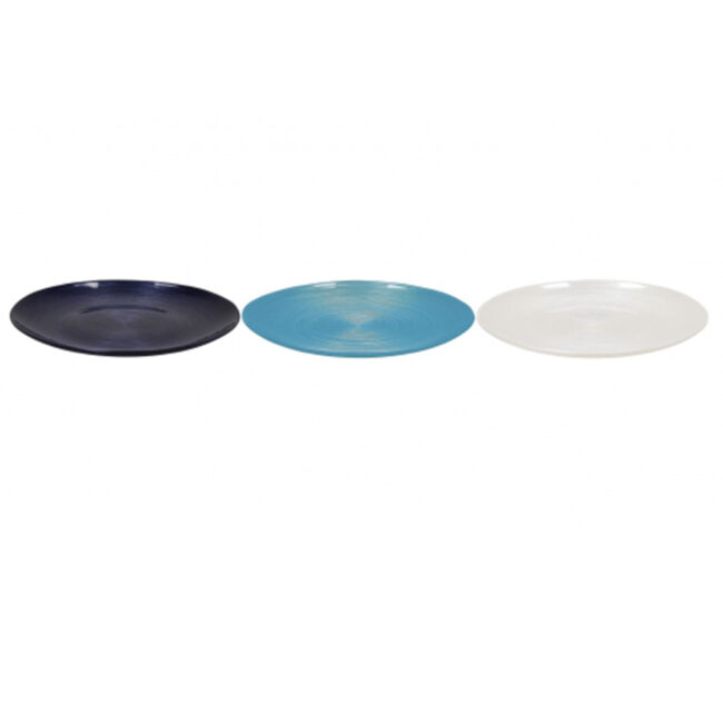 GLASS PLATE ASSORTED 21CM