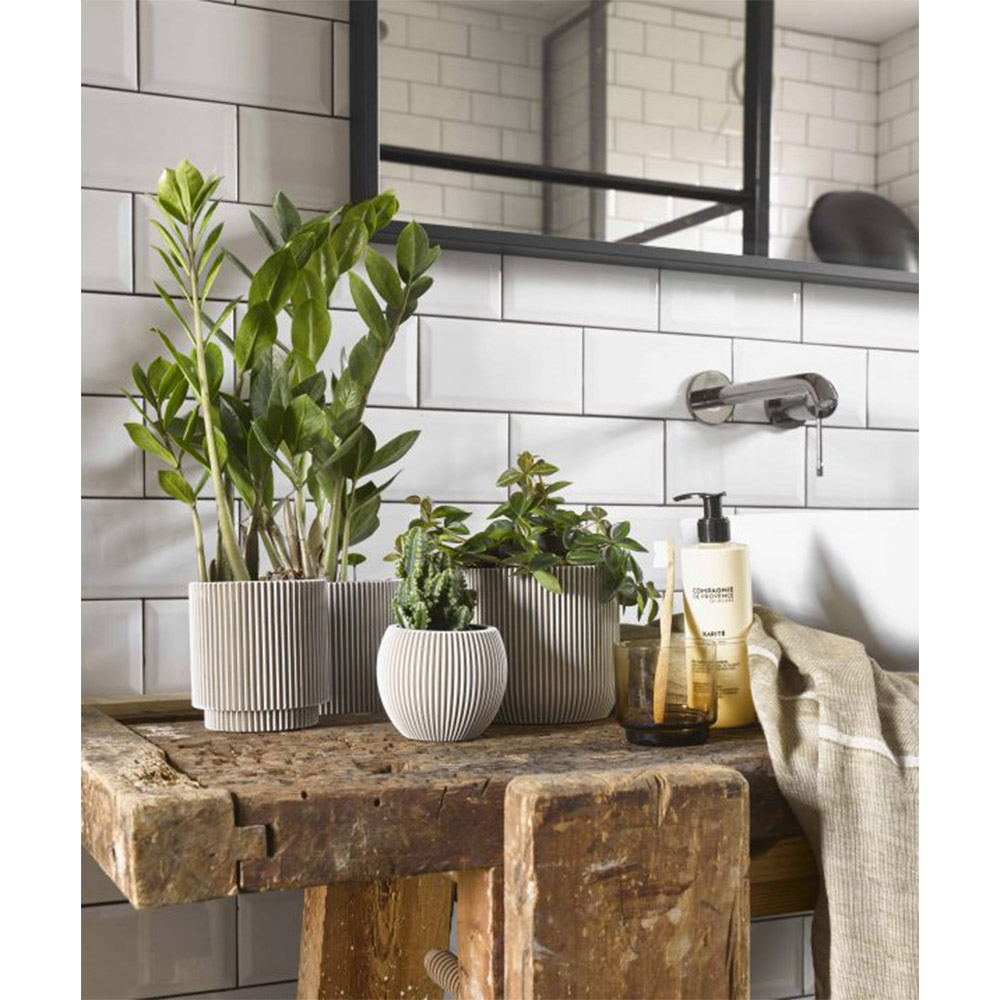 PLANTER CYLINDER GROOVE BLACK - Image 3