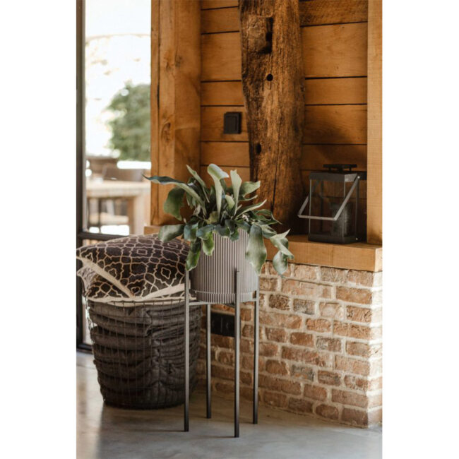 PLANTER CYLINDER GROOVE IVORY - Image 4