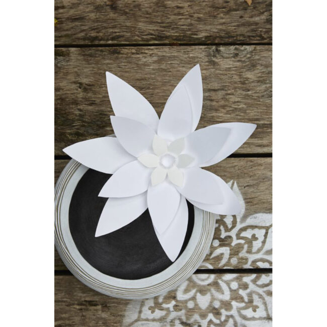 BOWL ROUND RIB 33X10CM IVORY - Image 3
