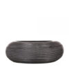 BOWL ROUND RIB 33X10CM BLACK