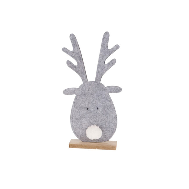 DEER HEAD ON FOOT WOOD MIXED ASSORTED 13.5X5X32CM - Image 4