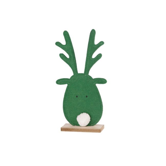 DEER HEAD ON FOOT WOOD MIXED ASSORTED 13.5X5X32CM - Image 2