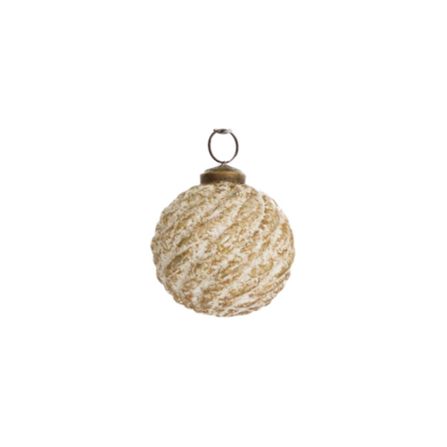 BAUBLE GLASS GOLD ASSORTED 7.75CM - Image 4