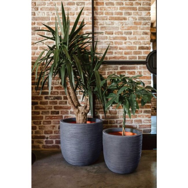 PLANTER BALL RIB NL 43X41CM ANTHRACITE - Image 4